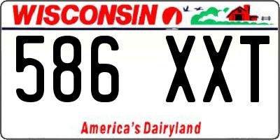 WI license plate 586XXT