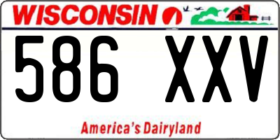 WI license plate 586XXV