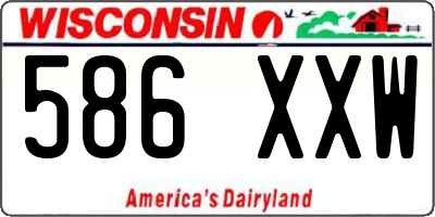 WI license plate 586XXW
