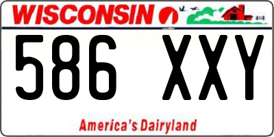 WI license plate 586XXY