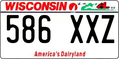 WI license plate 586XXZ