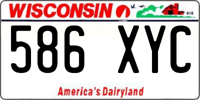 WI license plate 586XYC