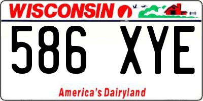 WI license plate 586XYE