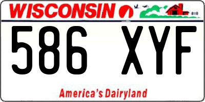 WI license plate 586XYF