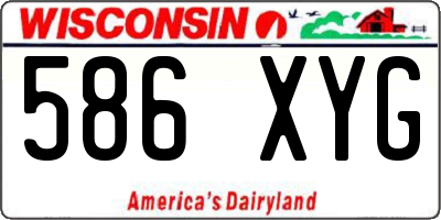 WI license plate 586XYG