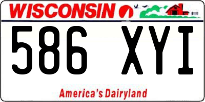 WI license plate 586XYI