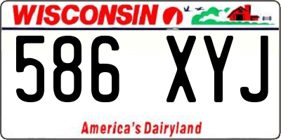 WI license plate 586XYJ