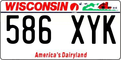 WI license plate 586XYK