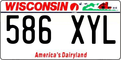 WI license plate 586XYL