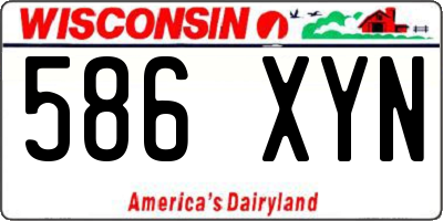 WI license plate 586XYN
