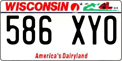 WI license plate 586XYO