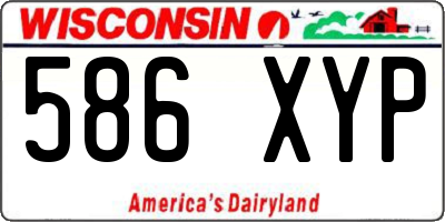 WI license plate 586XYP