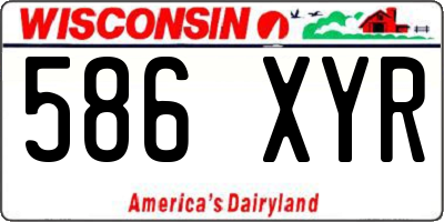 WI license plate 586XYR