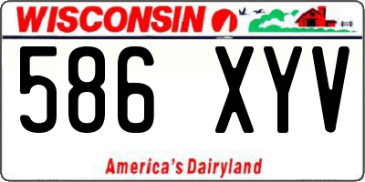 WI license plate 586XYV