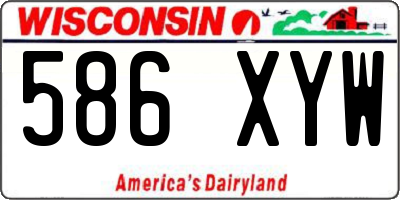 WI license plate 586XYW