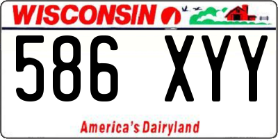 WI license plate 586XYY