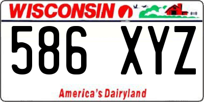 WI license plate 586XYZ