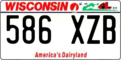 WI license plate 586XZB