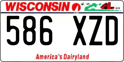 WI license plate 586XZD