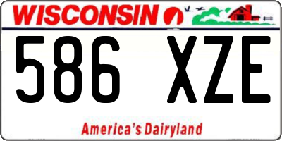 WI license plate 586XZE