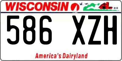 WI license plate 586XZH
