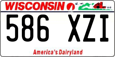 WI license plate 586XZI