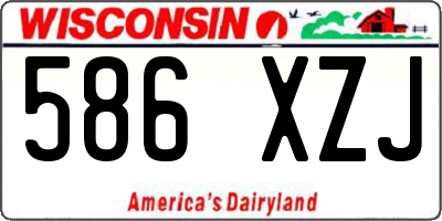 WI license plate 586XZJ