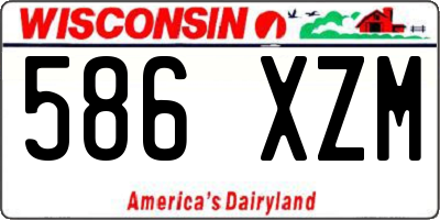 WI license plate 586XZM