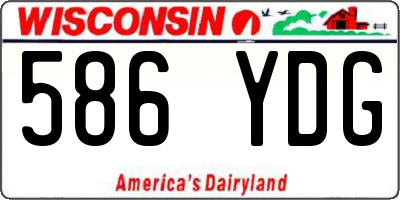 WI license plate 586YDG