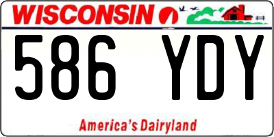 WI license plate 586YDY