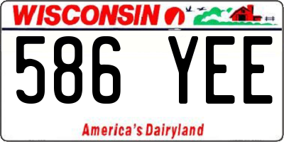 WI license plate 586YEE