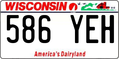 WI license plate 586YEH