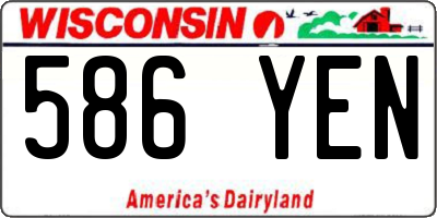 WI license plate 586YEN