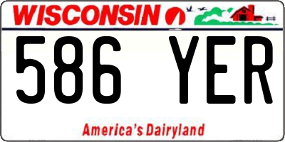 WI license plate 586YER
