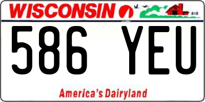 WI license plate 586YEU