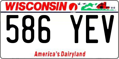 WI license plate 586YEV