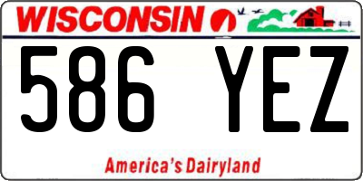 WI license plate 586YEZ