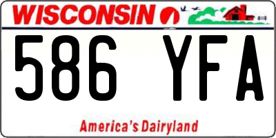 WI license plate 586YFA