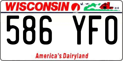 WI license plate 586YFO