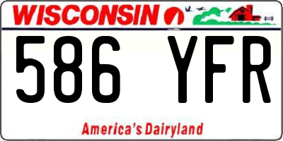 WI license plate 586YFR