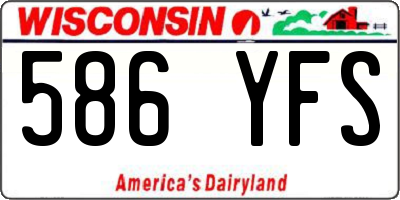 WI license plate 586YFS