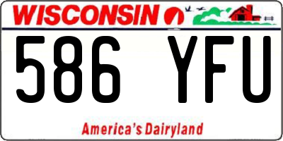 WI license plate 586YFU