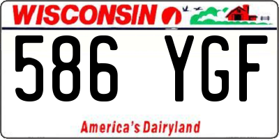 WI license plate 586YGF
