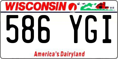 WI license plate 586YGI