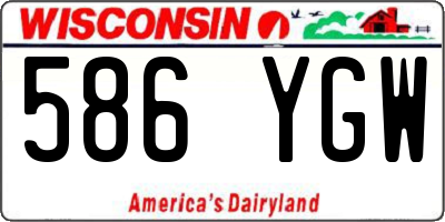 WI license plate 586YGW