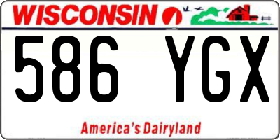 WI license plate 586YGX