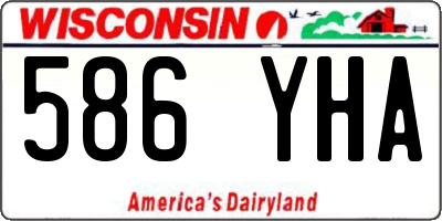 WI license plate 586YHA