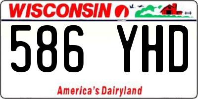 WI license plate 586YHD