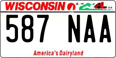WI license plate 587NAA
