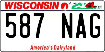 WI license plate 587NAG